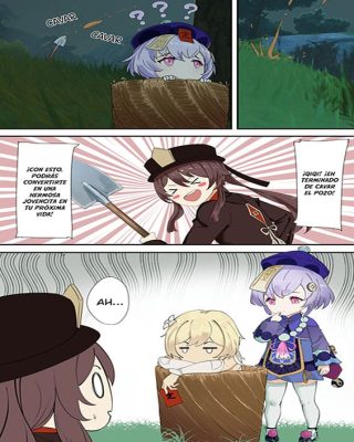 Doujinshi en español de Hu Tao, Lumine de Genshin Impact