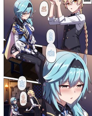 Doujinshi en español de Aether, Eula Lawrence de Genshin Impact