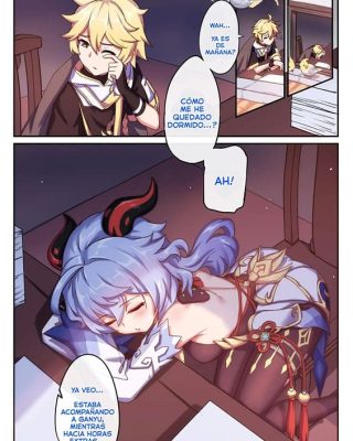 Doujinshi en español de Aether, Ganyu de Genshin Impact