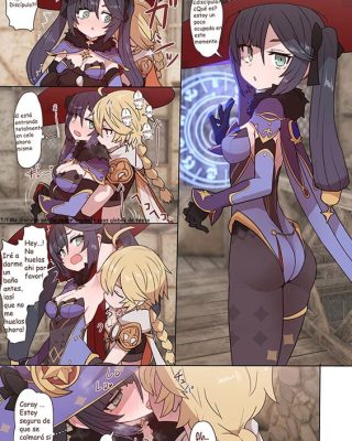 Doujinshi en español de Aether, Mona Megistus de Genshin Impact