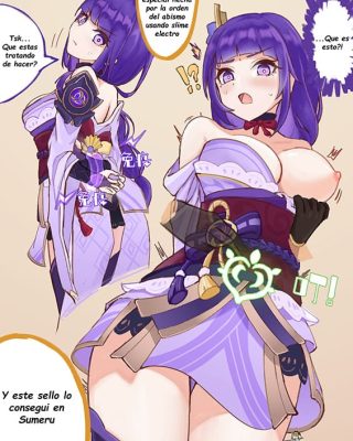 Doujinshi en español de Raiden Shogun de Genshin Impact