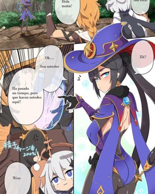 Doujinshi en español de Aether, Mona Megistus, Paimon de Genshin Impact