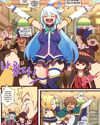 Doujinshi en español de Aqua, Dust, Megumin, Yunyun de Kono Subarashii Sekai ni Syukufuku o!