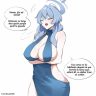 vestido de noche ako ntr blue archive