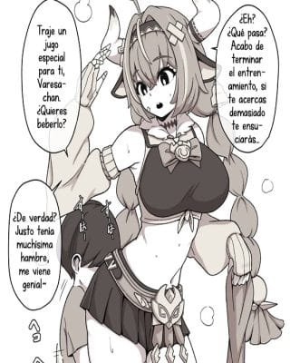 Doujinshi en español de Varesa de Genshin Impact