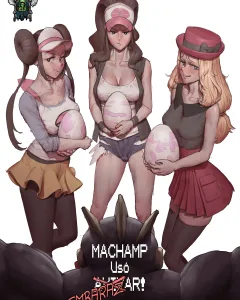 Doujinshi en español de Hilbert, Hilda, Machamp, Rosa, Serena de Pokemon | Pocket Monsters
