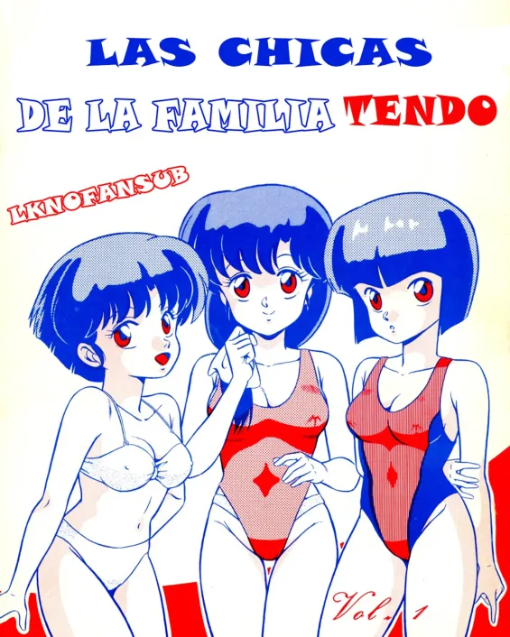 Ranma 1/2 xxx, Akane Tendo xxx, Kasumi Tendo xxx, Nabiki Tendo xxx, Soun Tendo xxx, Tendou-ke no Musume tachi Vol. 1 (Ranma 1/2), pagina 1