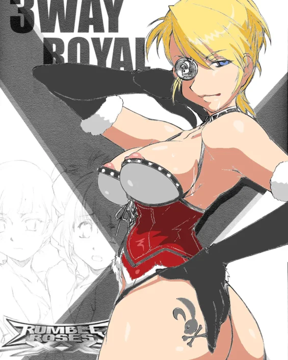 Rumble Roses xxx, Aigle xxx, Makoto Aihara xxx, Mistress Spencer xxx, 3WAY ROYAL (RUMBLE ROSES), pagina 1