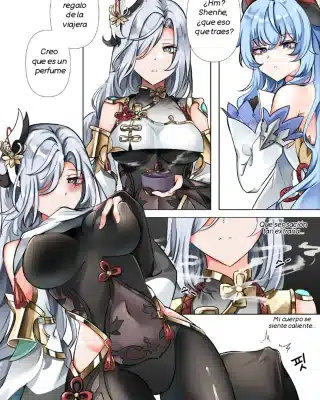 Doujinshi en español de Ganyu, Shenhe de Genshin Impact