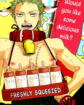One Piece xxx, Monkey D. Luffy xxx, Roronoa Zoro xxx, Oishii Milk Ikaga desu ka? (One Piece), pagina 1