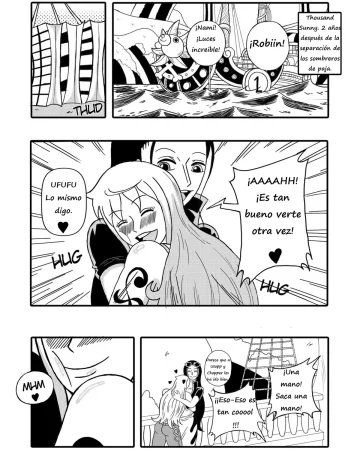 Robin x Nami: Reunión en el Thousand Sunny (One Piece)