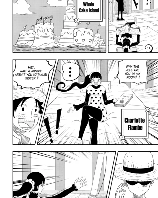 Charlotte Flampe x Luffy (One Piece)